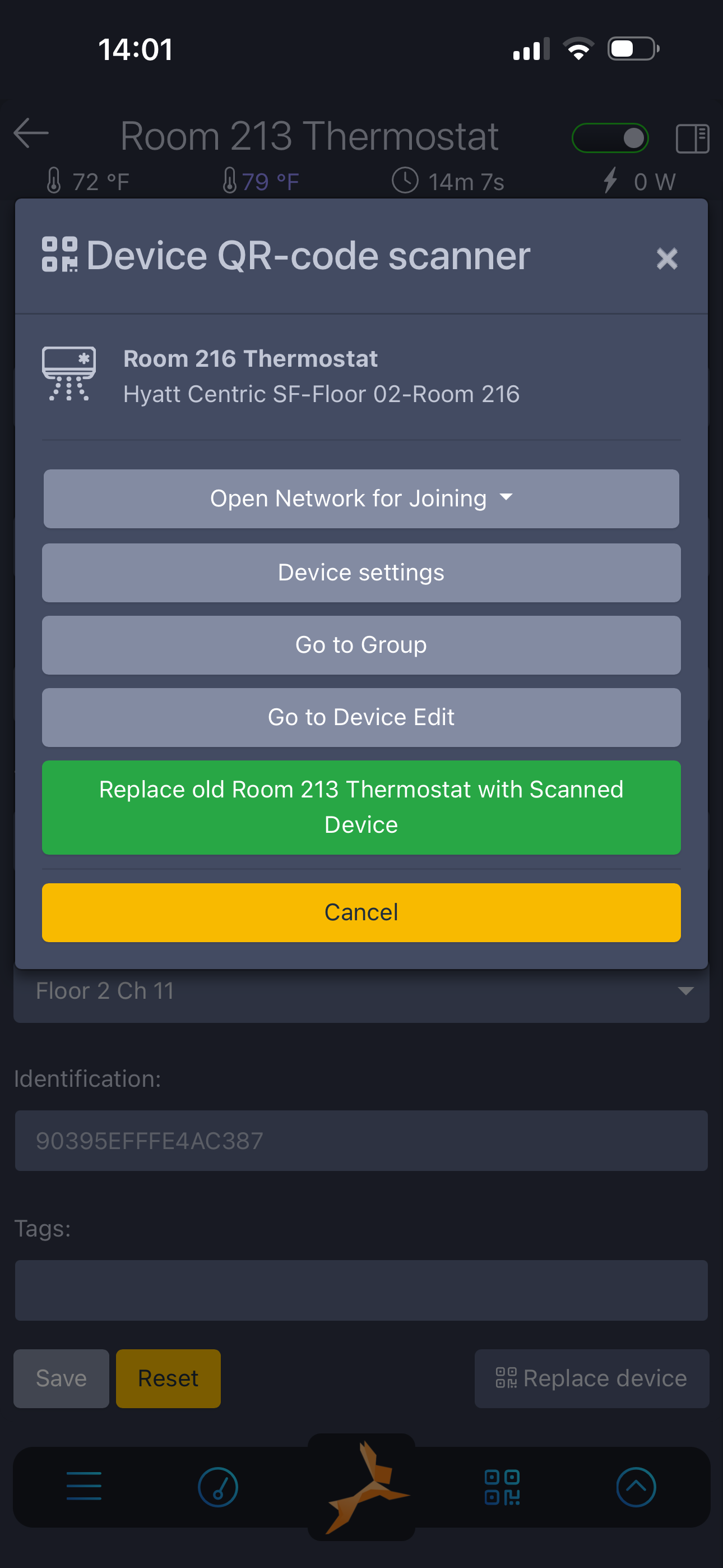 GridRabbit mobile QR code replacement screen